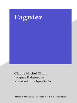 cover image of Fagniez